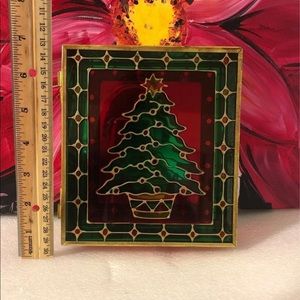 Vintage Christmas tree mirror box